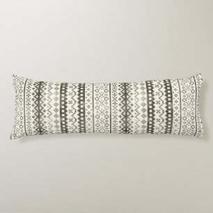 Faded Fair Isle Strick Wasserfarbe Schwarz Seitenschläferkissen