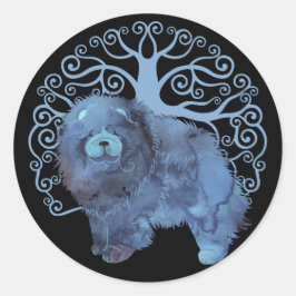 FADED GENES Chow Tree of Life Runder Aufkleber