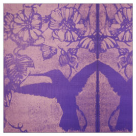 Faded Lavender Hummingbirds Fabric Stoff