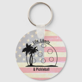 Faded Life Liberty & Pickleball Patriotic Schlüsselanhänger