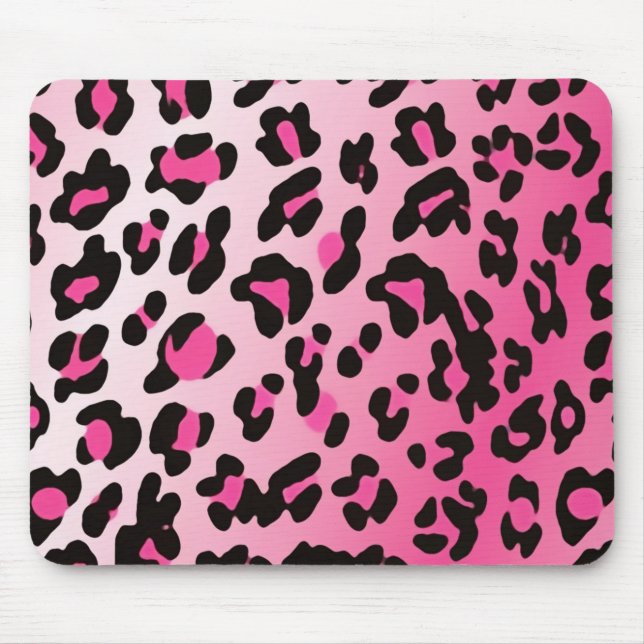 Faded Pink Fantasy Leopard Spots Muster Mousepad (Vorne)
