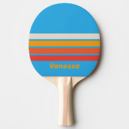 Faded Surf Blue Across Striping with Name Tischtennis Schläger