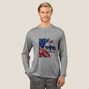 Fäden des Patriotismus Stolz grau Tri-Blend Shirt