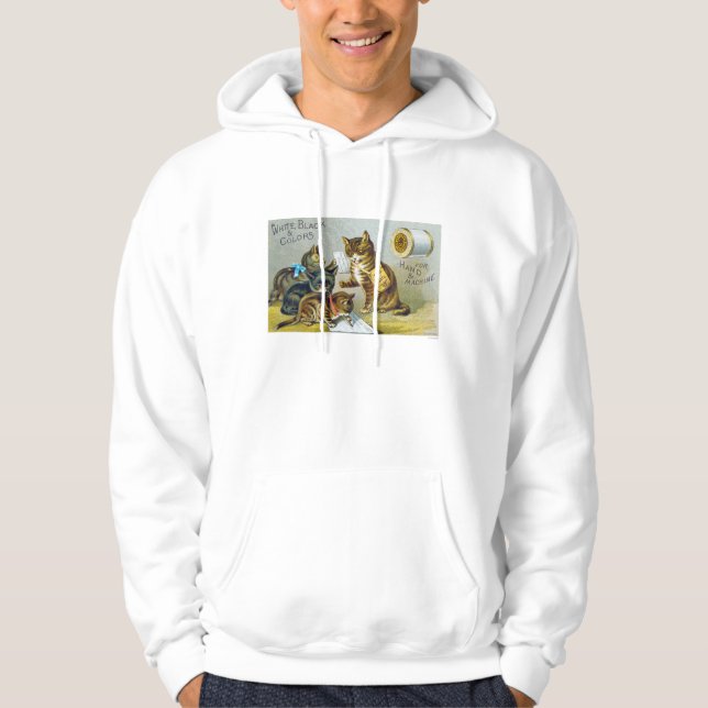 Faden-Geschäftskarte, 1880 Hoodie (Vorderseite)