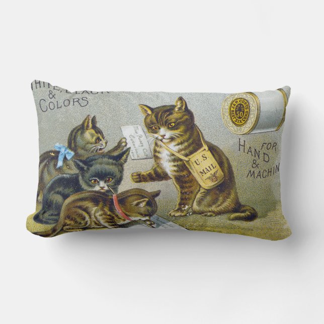 Faden-Geschäftskarte, 1880 Lendenkissen (Vorderseite)