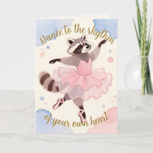 Fadenbemalte Kunst   Ballerina Classic Geburtstag Karte