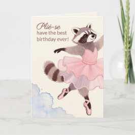 Fadenbemalte Kunst | Geburtstag Ballerina Karte