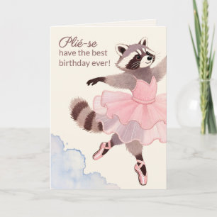 Fadenbemalte Kunst Geburtstag Ballerina Karte