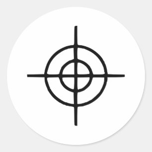 Fadenkreuze - Gewehr Runder Aufkleber