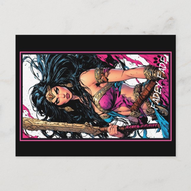 Fadey Barbarian Comic Style 03 Postkarte (Vorderseite)