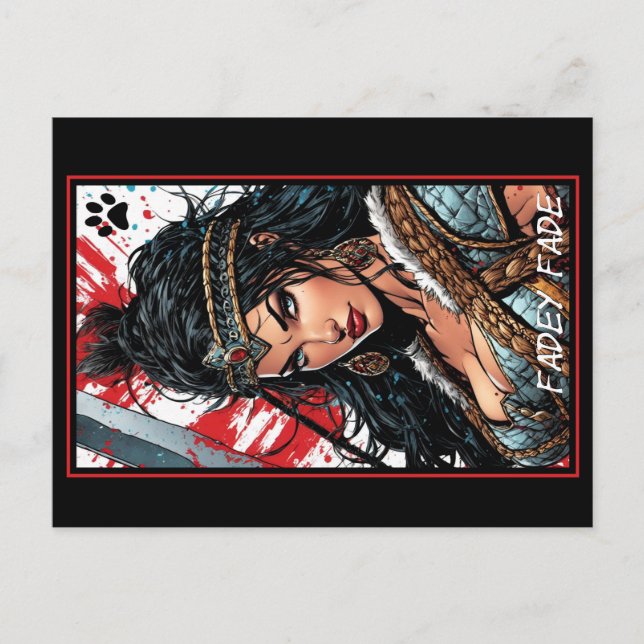 Fadey Barbarian Comic Style 04 Postkarte (Vorderseite)