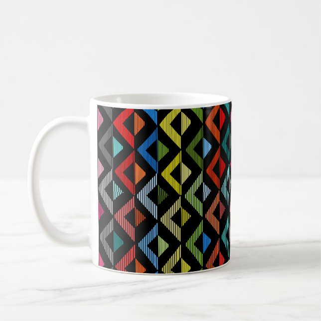 Fading Half Diamonds Coffee Tasse (Links)
