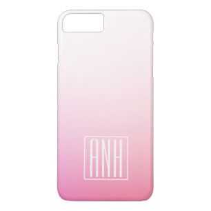 Fading Pinks Ombre Gradation & Your Initials Case-Mate iPhone Hülle