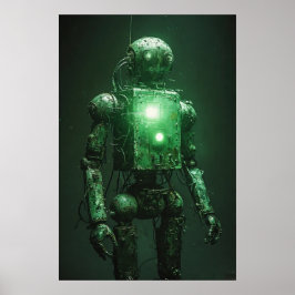 Fading Sentinel: Ein gebrochener Roboter Poster
