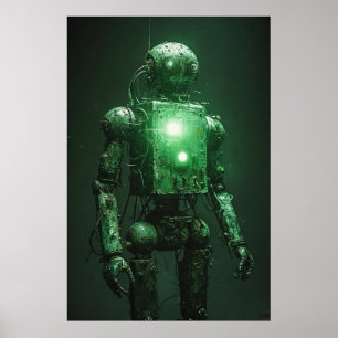 Fading Sentinel: Ein gebrochener Roboter Poster