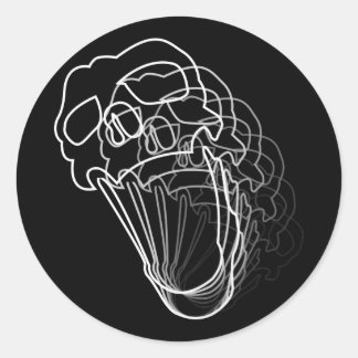 Fading Skulls Runder Aufkleber