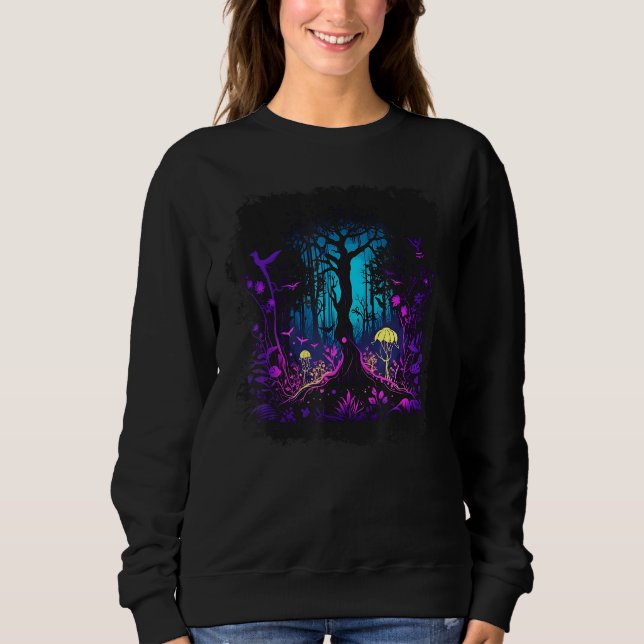 Fae Fey Gothic Emo Goblincore Ästhetik Dunkler Wal Sweatshirt (Vorderseite)