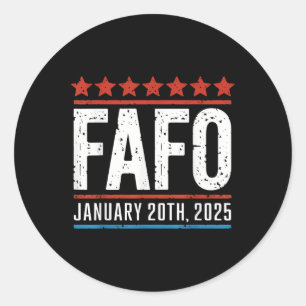 Fafo 20. Januar 2025 Einweihung des US-Präsidenten Runder Aufkleber