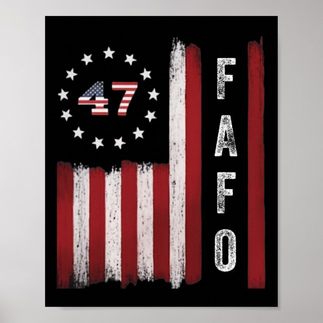 Fafo Flag Trump Funny Poster (Vorne)