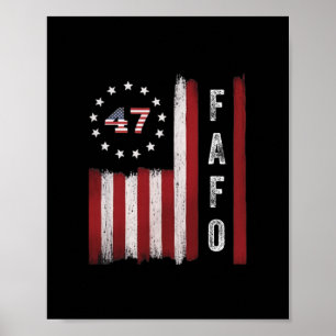 Fafo-Flagge Trump Lustig Poster