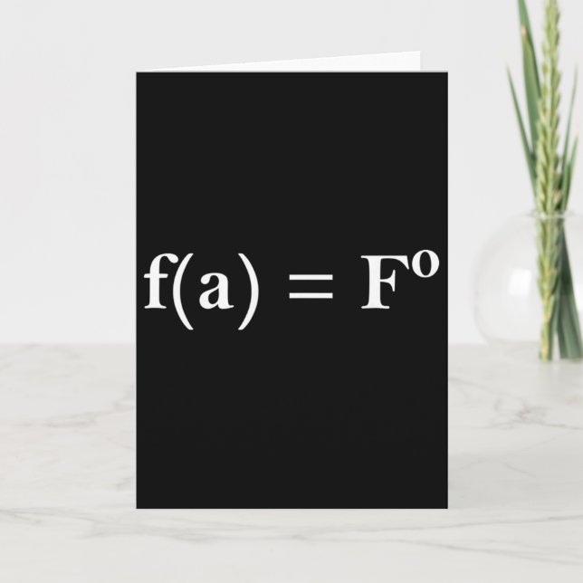 Fafo Math Equation Funny Novelty Math Teacher Nerd Karte (Vorderseite)