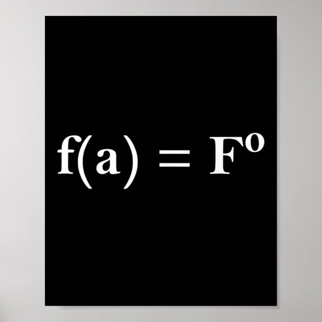 Fafo Math Equation Funny Novelty Math Teacher Nerd Poster (Vorne)