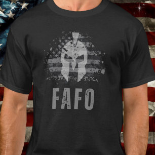 FAFO-Spartanerhelm Amerikanische Flagge Patriotisc T-Shirt
