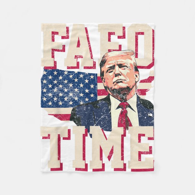 Fafo Trump Flag Funny Fleecedecke (Vorderseite)