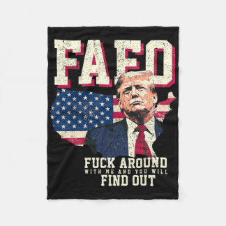 Fafo Trump Uns Amerikanische Karte Flagge Fleecedecke