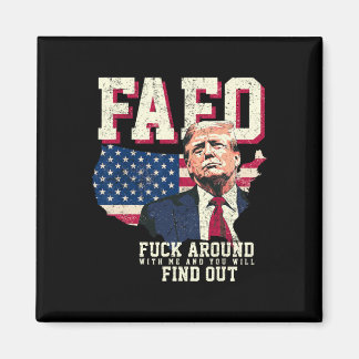 Fafo Trump Uns Amerikanische Karte Flagge Magnet