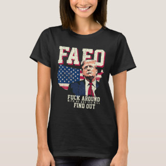 Fafo Trump Uns Amerikanische Karte Flagge T-Shirt