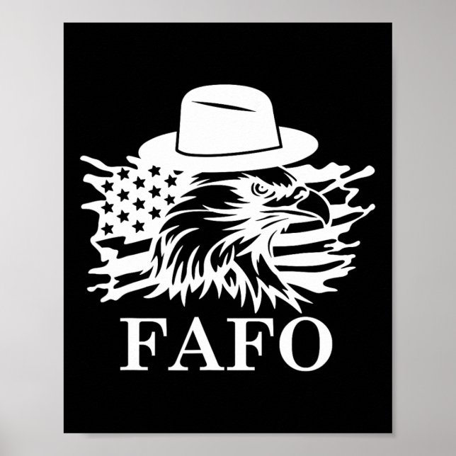 Fafo Trump Uns Flagge  Poster (Vorne)