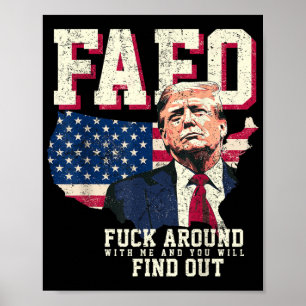 Fafo Trump US-amerikanische Kartenflagge Poster