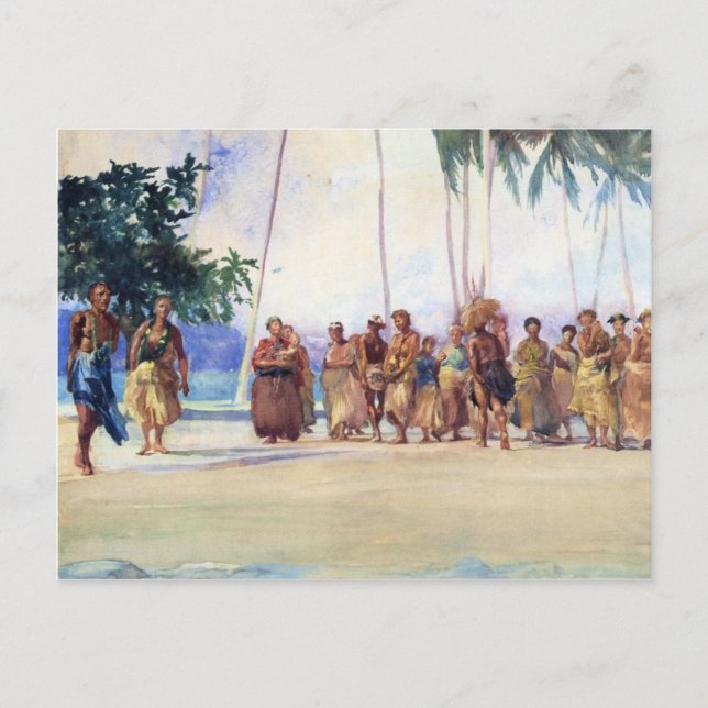 'Fagaloa Bay, Samoa, 1890' - John LaFarge Postcard Postkarte (Vorderseite)