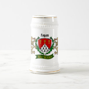 Fagan Irish Shield Personalisiert Beer Stein Bierglas