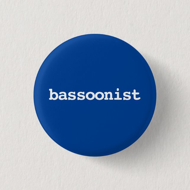 Fagottist Typografie Button (Vorderseite)