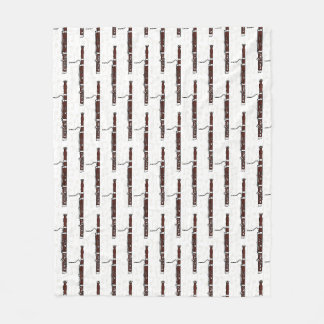 Fagottmusiknoten Fagottist Holzbläser Musiker Fleecedecke