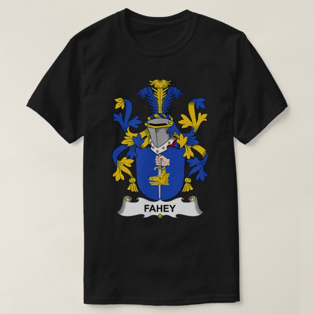 Fahey Coat of Arms Familienwappen T-Shirt (Design vorne)