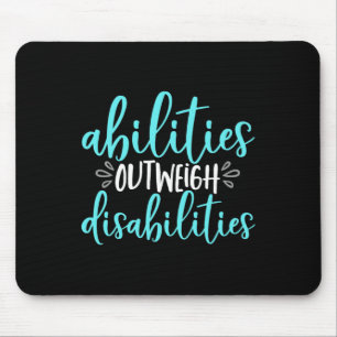 Fähigkeiten überwiegen Behinderungen Besondere Bil Mousepad