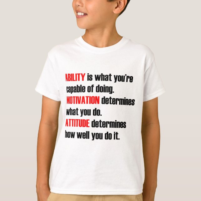 Fähigkeitsmotivationshaltung T-Shirt (Vorderseite)