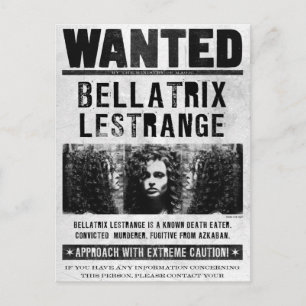 Fahndungsplakat Bellatrix Lestrange Postkarte
