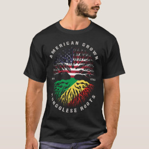 Fahne "American Grown Congolese Roots Congo" T-Shirt