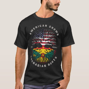 Fahne "American Grown Grenadian Roots Grenada" T-Shirt
