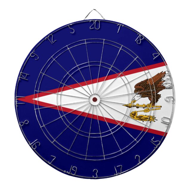 Fahne Amerikanisch-Samoas Dartscheibe (vorne)