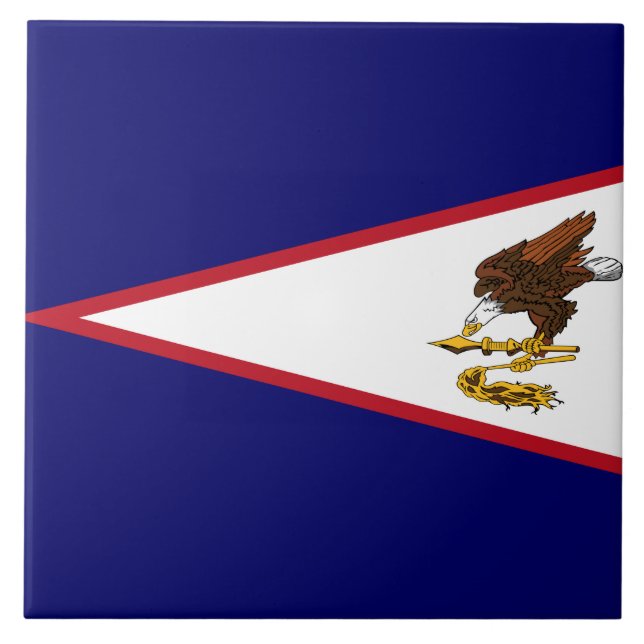 Fahne Amerikanisch-Samoas Fliese (Vorderseite)