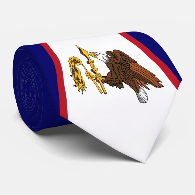 Fahne Amerikanisch-Samoas Krawatte (Gerollt)