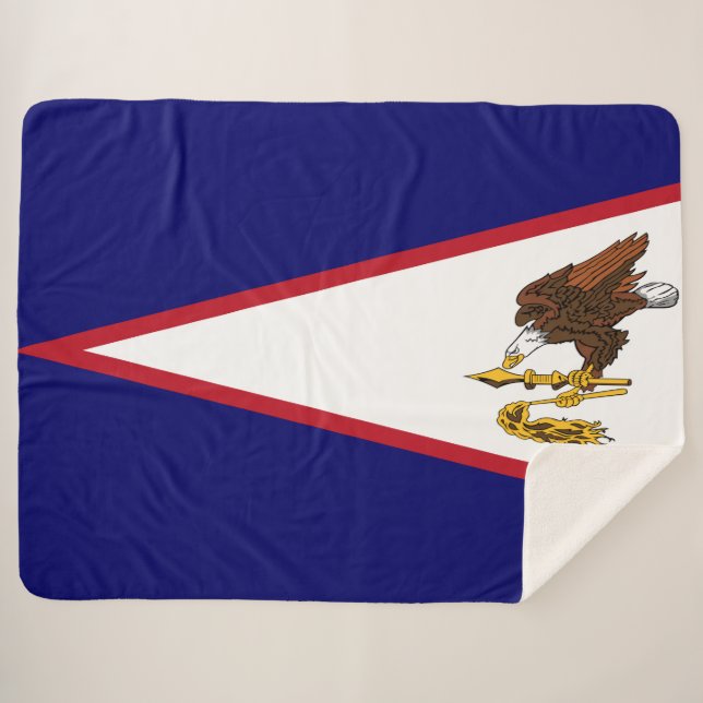 Fahne Amerikanisch-Samoas Sherpadecke (Vorderseite (Horizontal))