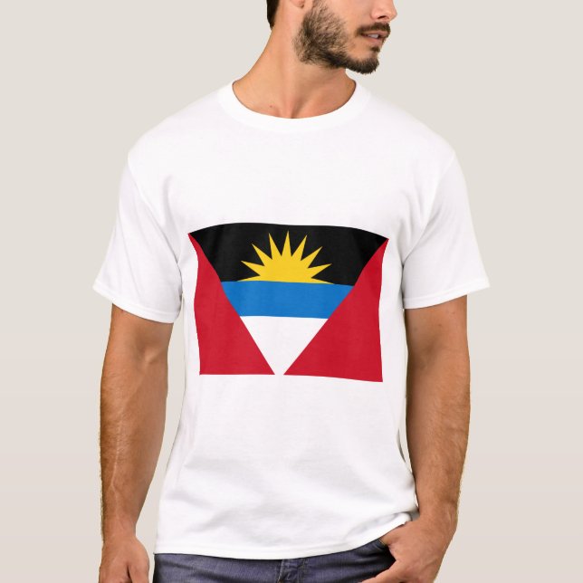 Fahne Antiqua und Barbuda T-Shirt (Vorderseite)