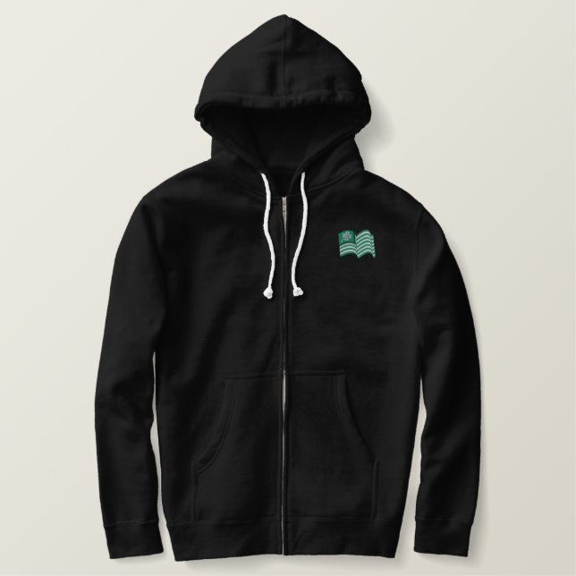 Fahne Bestickter Hoodie (Design vorne)