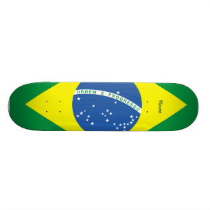 Fahne Brasiliens Skateboard